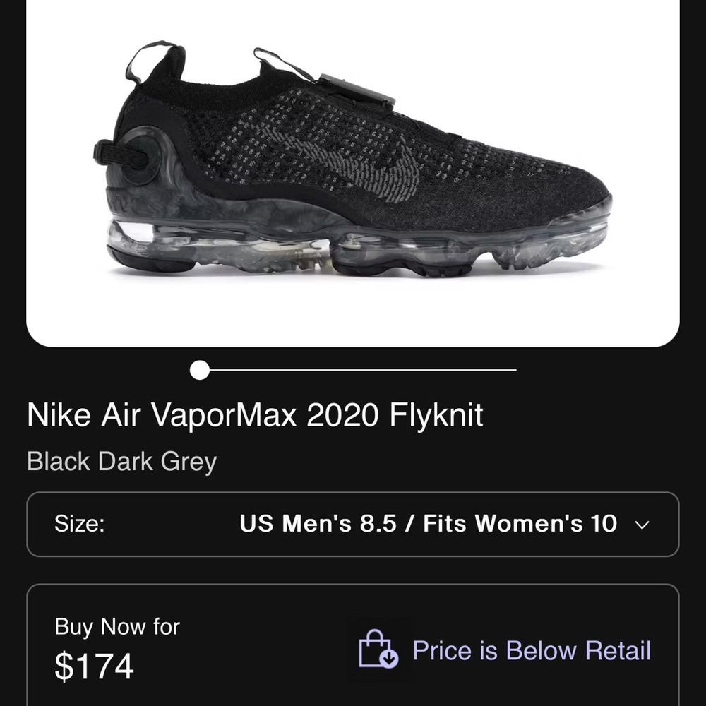 Nike Air VaporMax 2020 Flyknit
Black Dark Grey